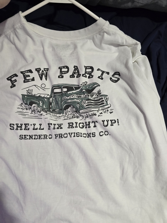 Sendero Provisions Co. Other - Few Parts Graphic Tee - White with Green Print Xl Sendero Provisions Co